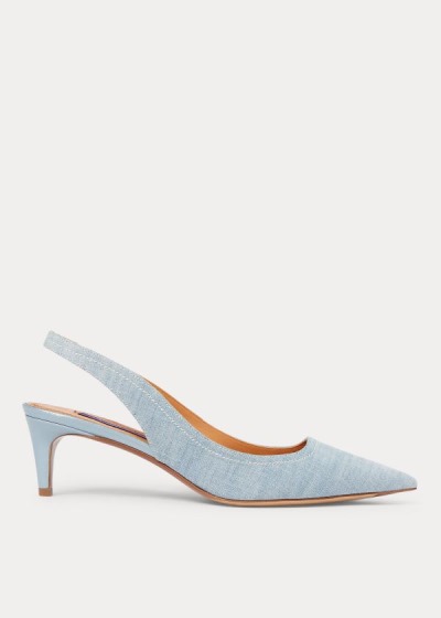 Women's Ralph Lauren Cleo Cotton Chambray Pumps | 176854VXA